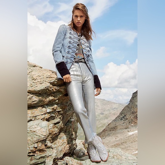 Free People Maggie Foil Jeans BNWT - Picture 5 of 5